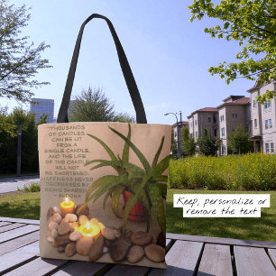Tote Bag Citation du bonheur par Bouddha Photo de la vie m