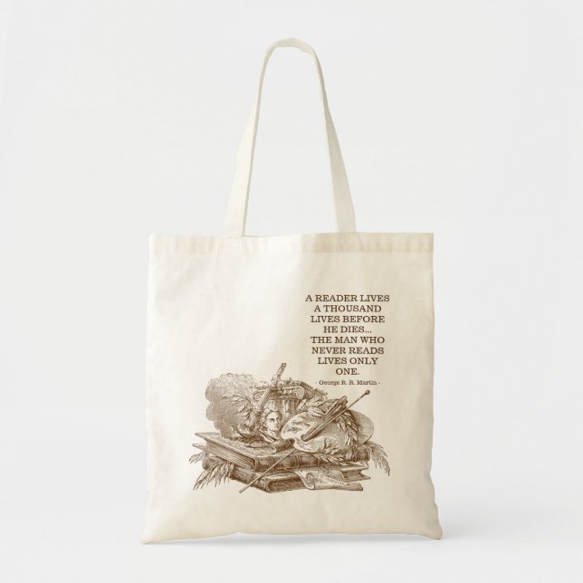 Tote Bag Citation du lecteur pour les amateurs de livres (Devant)