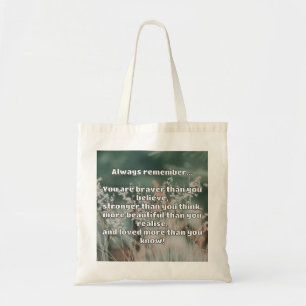 Tote Bag Citation Empath Bravery Positive Encouragement