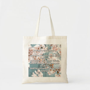 Tote Bag Citation Empath Bravery Positive Encouragement