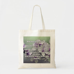 Tote Bag Citation Empath Bravery Positive Encouragement