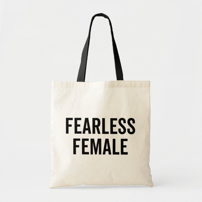 Tote Bag Citation féministe sans peur (Devant)