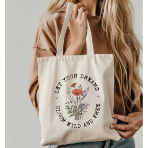 Tote Bag Citation Florale Inspirationnelle vintage Fleur sa