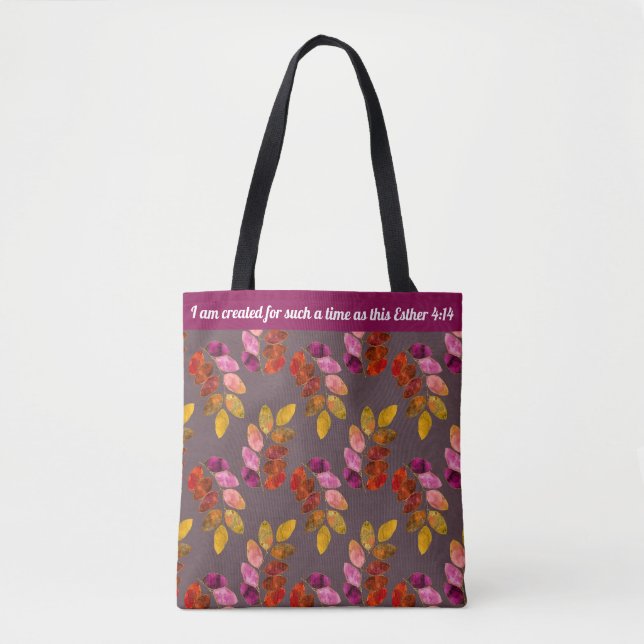 Tote Bag Citation inspirée de vers de bible de 4h14 (Devant)