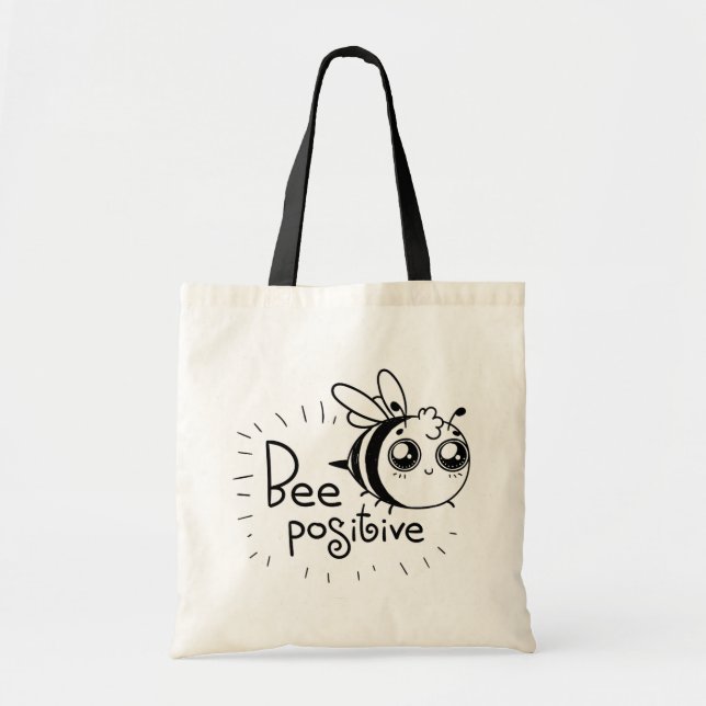 Tote Bag Citation mignonne d'illustration d'abeille de (Devant)