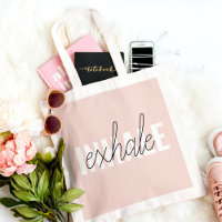 Citation moderne Pastel Pink Inhale Exhale