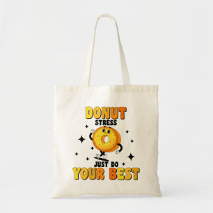 Tote Bag Citation motivante drôle de beignet rétro