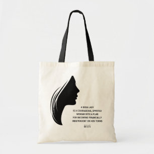 Tote Bag Citation Motivationnelle Élégante Boss Lady