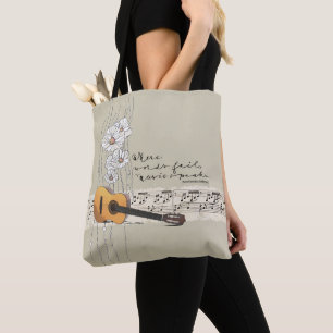 Tote Bag Citation où les mots ne parlent pas musique devrai