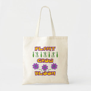 Tote Bag Citation plante Fleur de croissance Fleur rose Tex