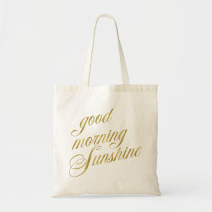 Tote Bag Citation Soleil du bon matin Faux Gold Foil