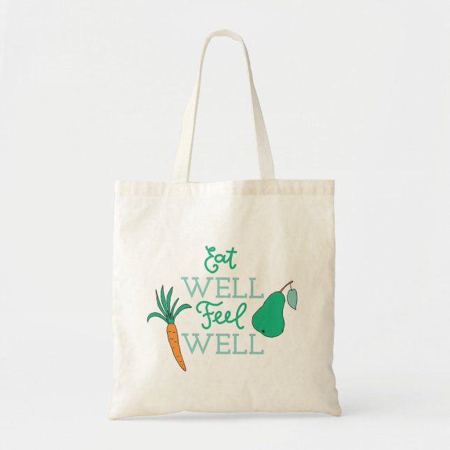 Tote Bag Citations De Manger Sain Mangez Bien Sentez Bien (Devant)