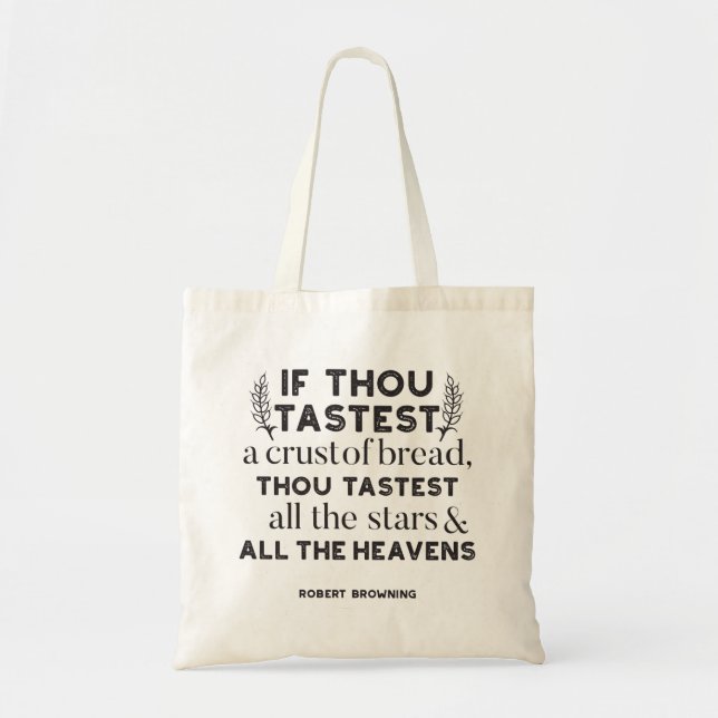 Tote Bag Citations de pain de Robert Browning (white ver) (Devant)