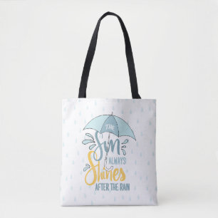 Tote Bag Citations de pluie Sun Citations de résultats posi