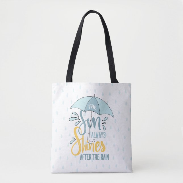 Tote Bag Citations de pluie Sun Citations de résultats posi (Devant)
