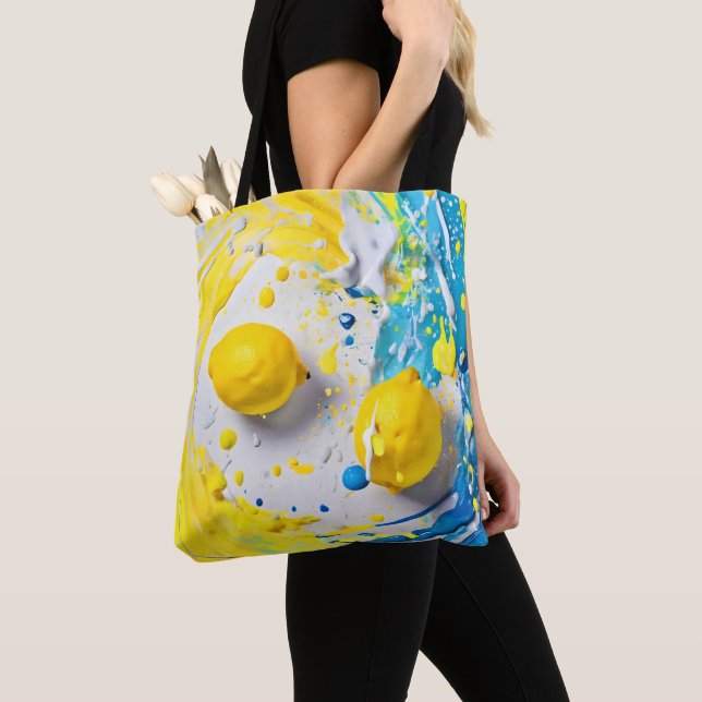 Tote Bag Citrons en splash (De près)