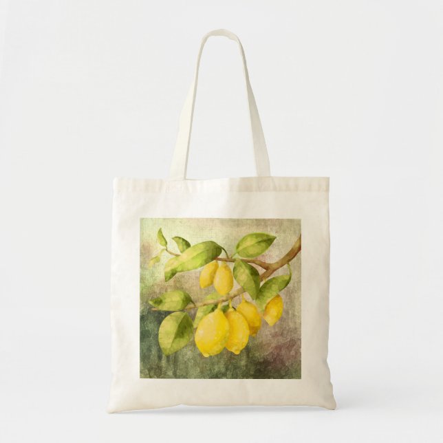 Tote Bag Citrons sur une branche (Devant)