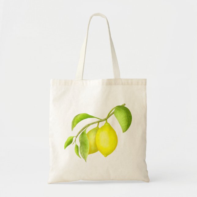 Tote Bag Citrons sur une branche (Devant)