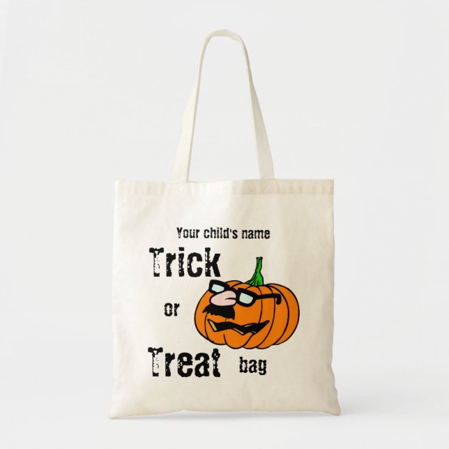 Tote Bag Citrouille amusant pour enfant personnalisable (Devant)