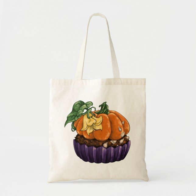 Tote Bag Citrouille Cupcake (Devant)
