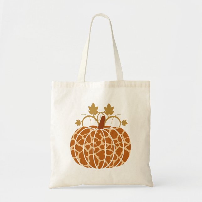 Tote Bag Citrouille d'estampille animal halloween automne (Devant)