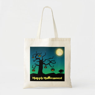 Tote Bag Citrouille d'Halloween effrayante sur l'arbre - Sa