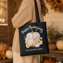 Citrouille florale personnalisée de Thanksgiving