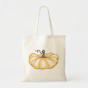 Tote Bag citrouille orange plat