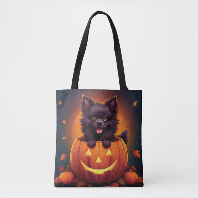 Tote Bag Citrouille Patch Pomchi (Devant)