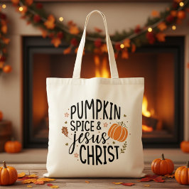 Tote Bag Citrouille Spice et Jésus Christ