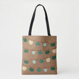 Tote Bag Citrouilles et lumières