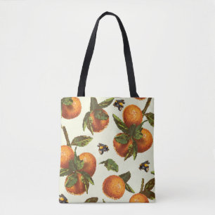Tote Bag Citrus & Bumblebee : Vintage sans fil