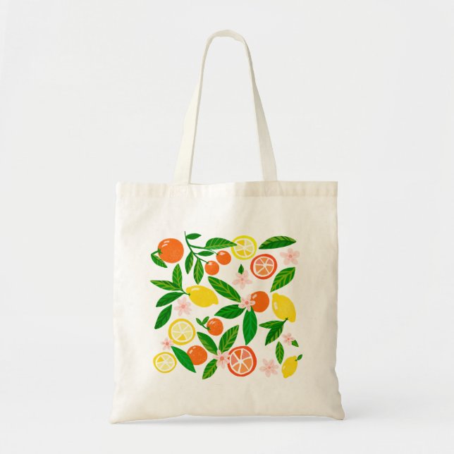 Tote Bag Citrus Fête Fruit Épicerie Farmers Marché (Devant)
