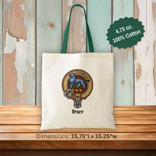 Tote Bag Clan Bruce Crest sur la chasse Tartan
