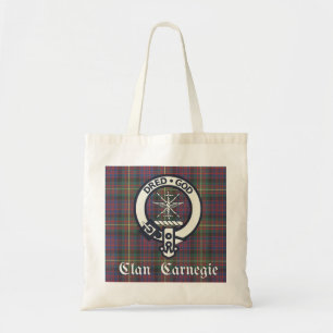 Tote Bag Clan Carnegie Crest Tartan
