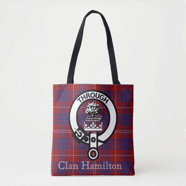 Tote Bag Clan Hamilton Crest et Tartan (Devant)