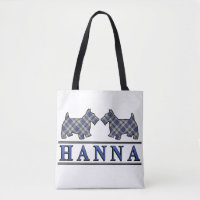 Clan Hannay Hanna Scottie Dogs Tartan Plaid