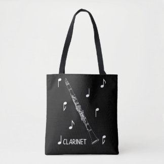 Tote Bag Clarinette de notes musicales