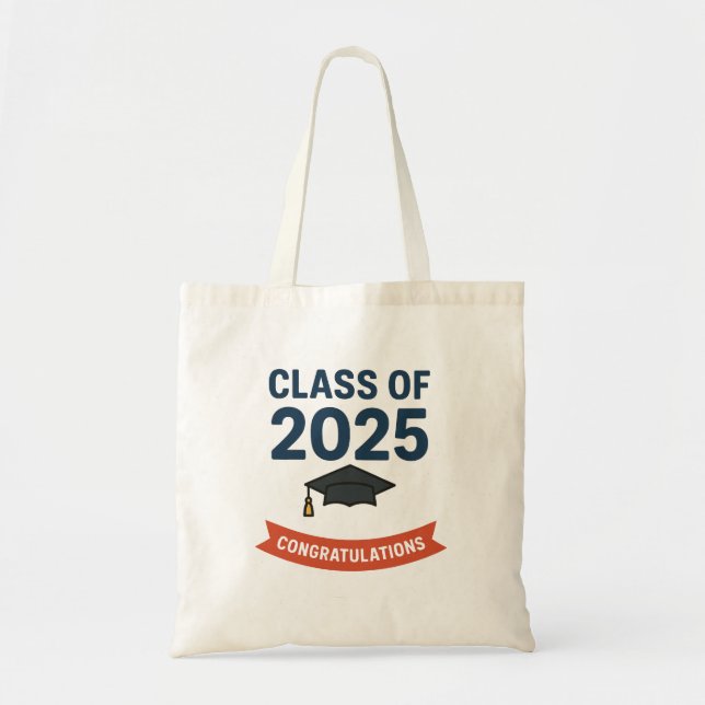 Tote Bag Classe de 2025 Graduation Félicitations Cadeau (Devant)