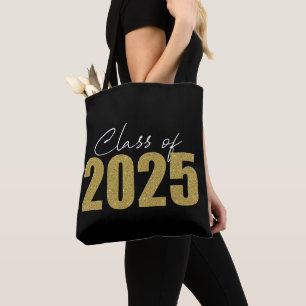 Tote Bag Classe de Parties scintillant d'or de 2025