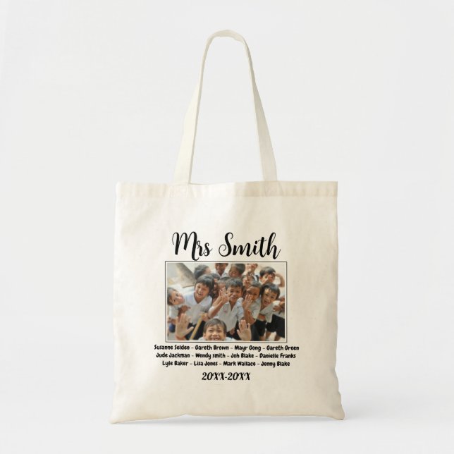 Tote Bag Classe scolaire photo merci cadeau à l'enseignant (Devant)