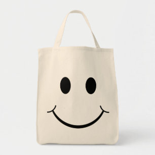 Tote Bag Classic 70's Yellow Happy Face
