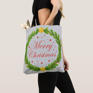 Tote Bag Classic Christmas Wreath