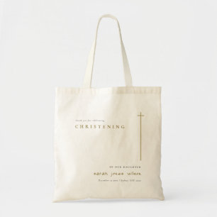 Tote Bag Classy Elegant Minimal Gold Typographie Christenin