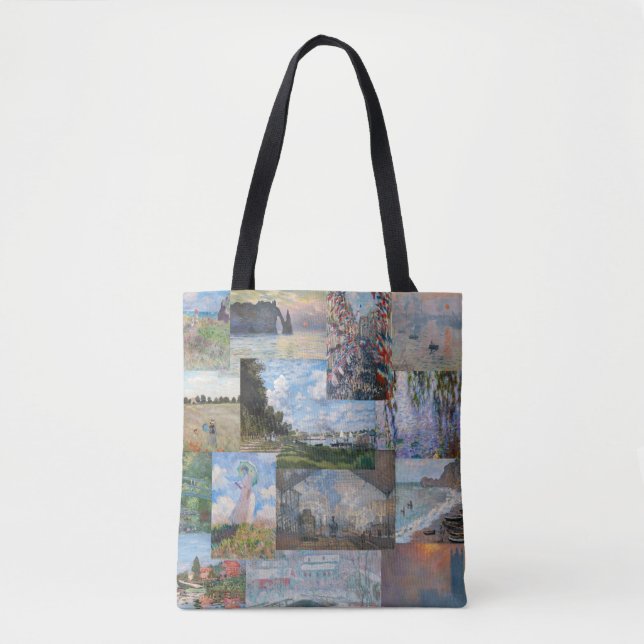 Tote Bag Claude Monet - Patchwork de chefs-d'oeuvre (Devant)