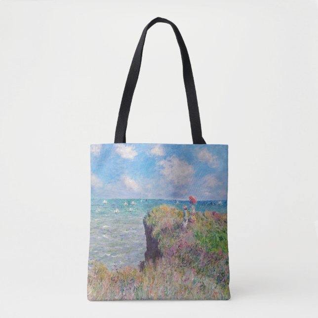 Tote Bag Claude Monet - Promenade Cliff à Pourville (Devant)