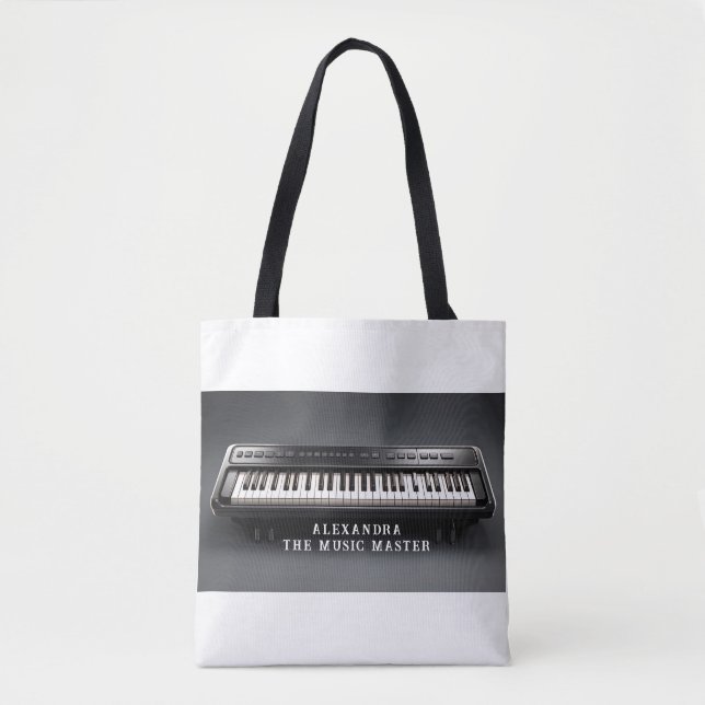 Tote Bag Clavier de piano personnalisé (Devant)
