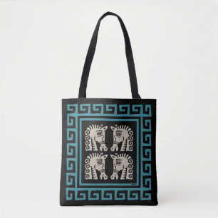 Tote Bag Clé grecque du milieu du siècle avec chevaux