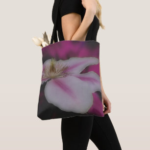Tote Bag Clématite en pétale de fleur rose