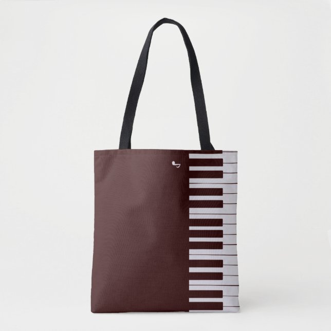 Tote Bag Clés de piano élégantes personnalisées (Devant)